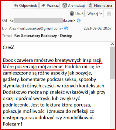 wrażenia kursanta na temat bonusu generatory rozkoszy do kursu totalna kontrola wytrysku