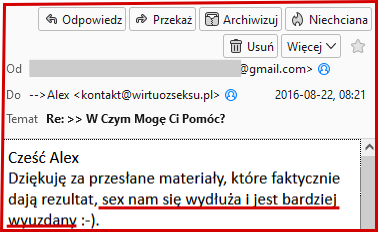 opinia do kursu - seks się wydłuża i jest bardziej wyuzdany