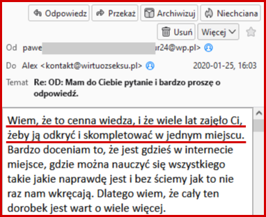 czytelnik o wiedzy autora - cenna